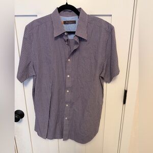 Ben Sherman Classic 100% Cotton Casual Button Down Short Sleeve Shirt Gingham L